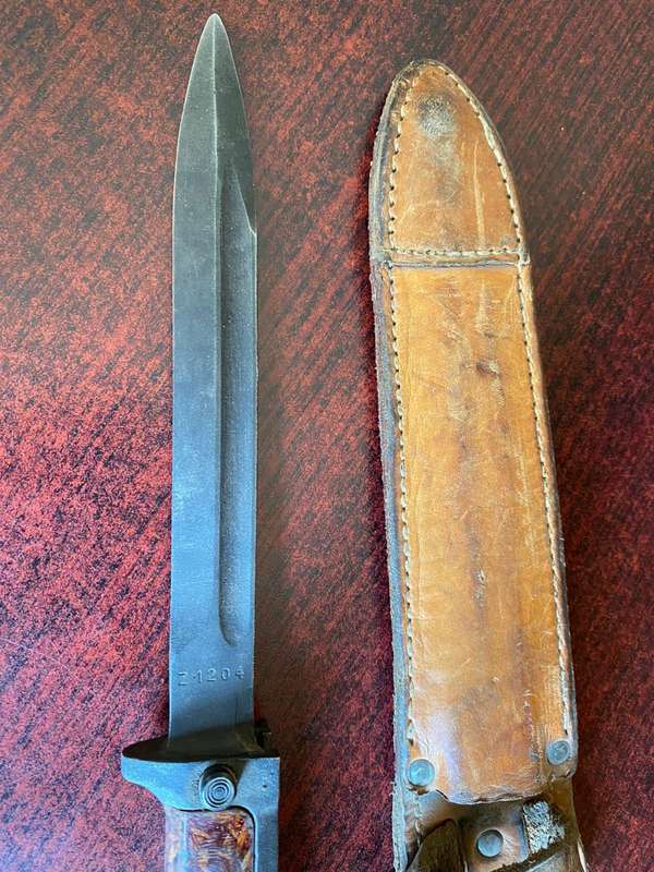 CZECH VZ58 BAYONET-SECOND PATTERN WITH RUDIMENTARY CROSS GUARD EXTENTION AND USED ON THE CZECH VERS