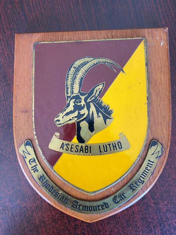 RHODESIA ARMOURED CAR REGIMENT PLAQUE