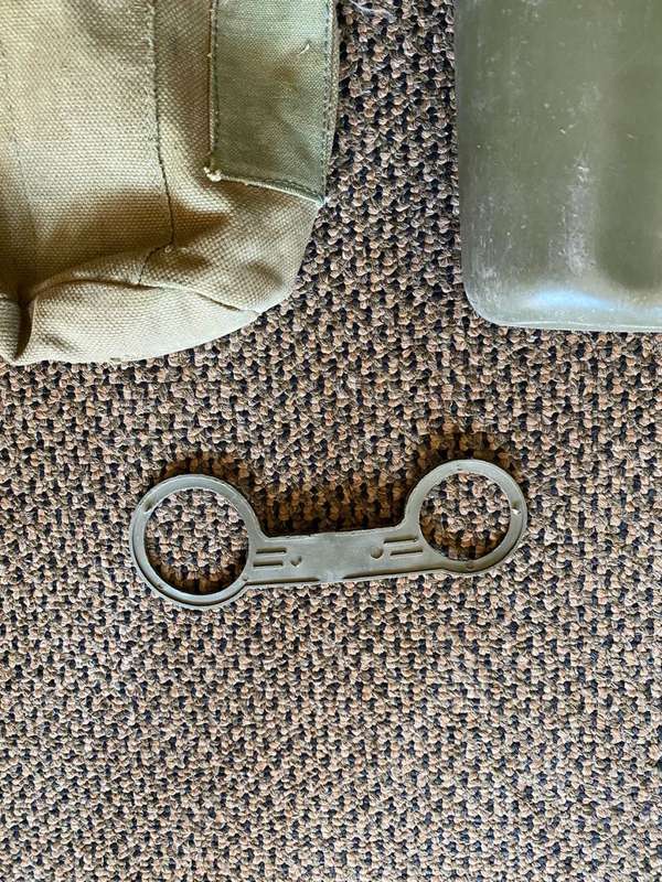SADF PERIOD WATER BOTTLE (NO LID) AND WEBBING COVERS-ALL SOLD TOGETHER