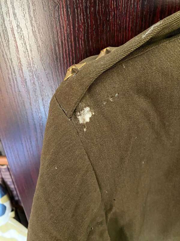 EARLY 1950`S PERIOD-INFANTRY UNIFORM JACKET SIZE LARGE-MEASURES 55CM ARMPIT TO ARMPIT-THERE IS A LOT