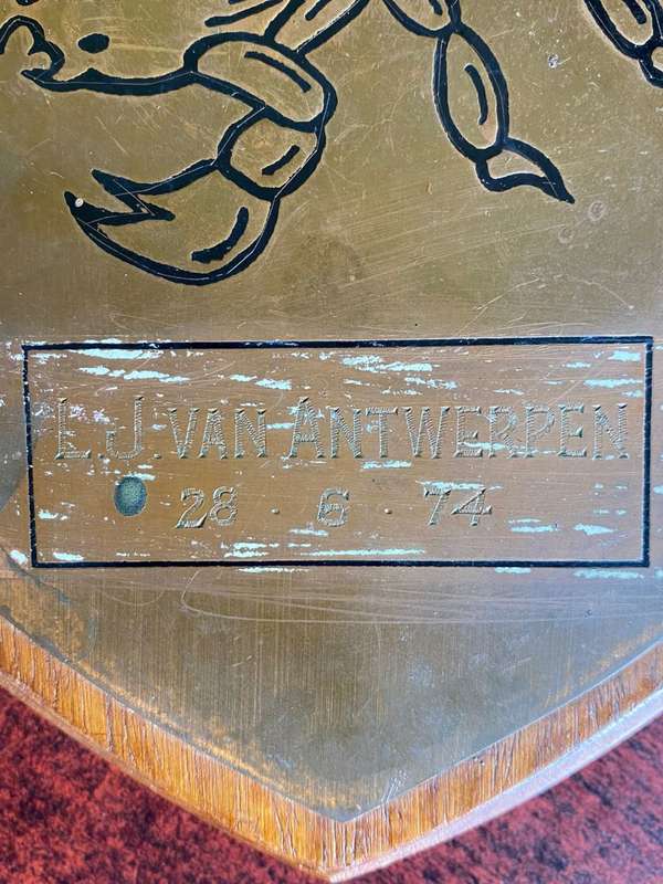 D ESKN-OOS CAPRIVI STROOK PLAQUE-ENGRAVED L.J. VAN ANTWERPEN 28/06/74-RHODESIAN