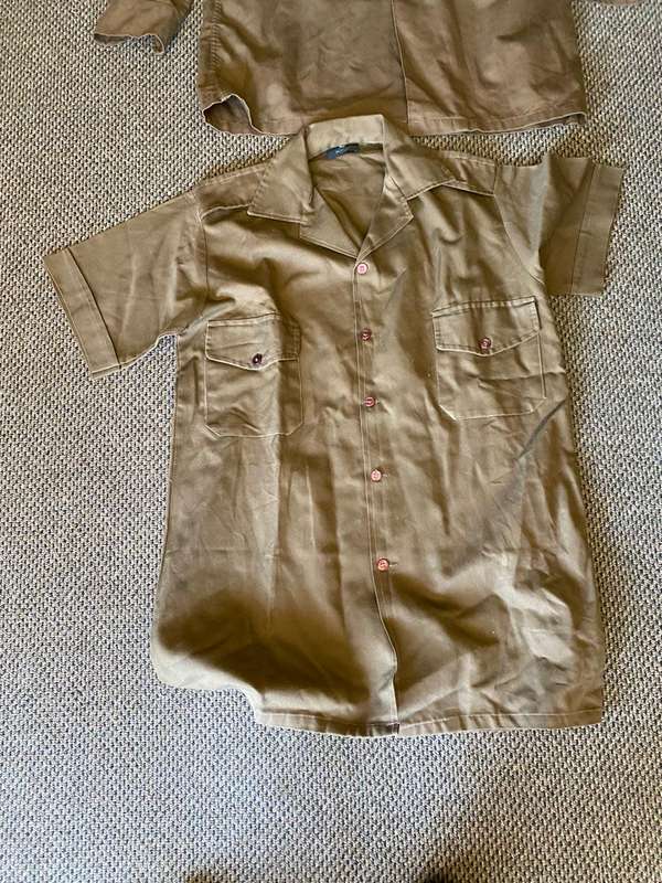 2X SADF NUTRIA SHIRTS-SHORT SLEEVE-SIZE MEDIUM-VERY GOOD CONDITION-LONG SLEEVE SIZE LARGE(MISSING 2