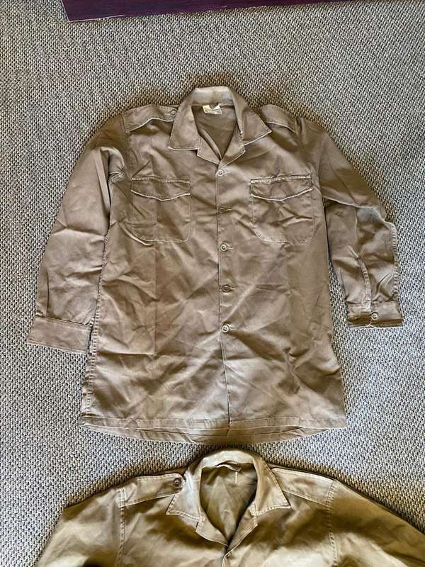 SADF LONG SLEEVE SHIRT-SIZE LARGE- 2 SOLD TOGETHER- USED BUT GOOD