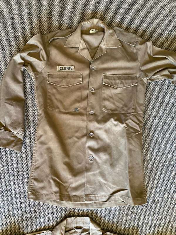 SADF BORDER WAR PERIOD LONG SLEEVE SHIRTS-A SIZE SMALL-MEASURES 50 CM ARMPIT TO ARMPIT AND A SIZE ME