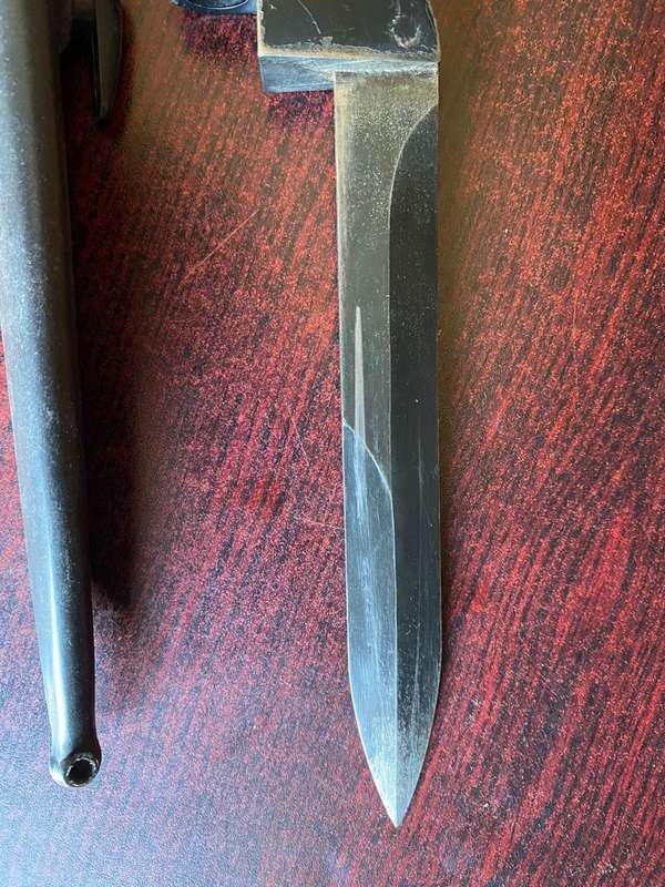 BRITISH NO 9 MK1 BAYONET-ISSUED TO THE ROYAL NAVY BECAUSE THEY RETAINED THE NO 4 RIFLE FOR SOME TIME