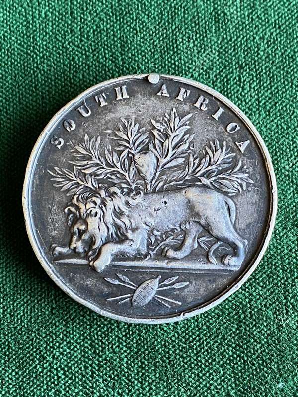 FULL SIZE SOUTH AFRICA MEDAL (1879)-NO SUSPENDER-AWARDED TO -TPR. BOBOYI BOLOTWA TEMBUS