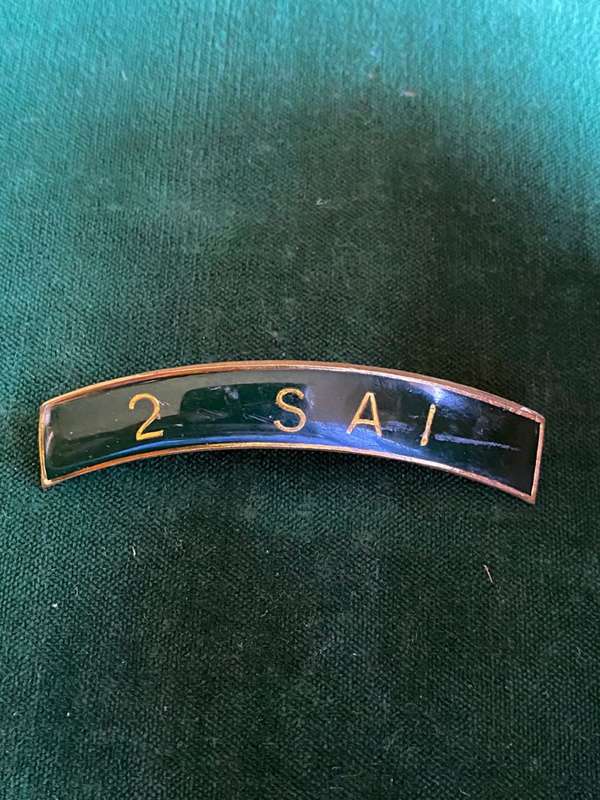 2 SA INFANTRY METAL TITLE- 2 PINS