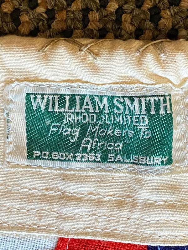 VERY SCARCE,ORIGINAL,FEDERATION OF RHODESIA AND NYASSALAND FLAG FLOWN FROM 1954-1964-MAKERS LABEL-ME