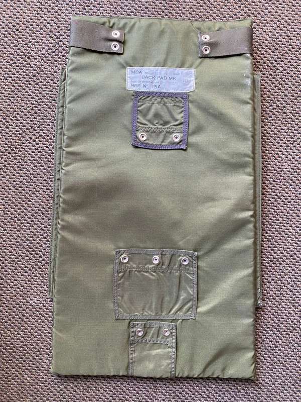 FIGHTER JET,BACK PACK PAD MK FOR MARTIN BAKER EJECTION SEAT-MEASURES 64 X 37 CM