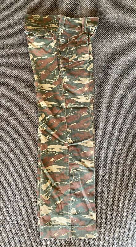 KOEVOET CAMO TROUSERS-SIZE 32 -PIPE LENGTH 76 CM-USED BUT GOOD CONDITION