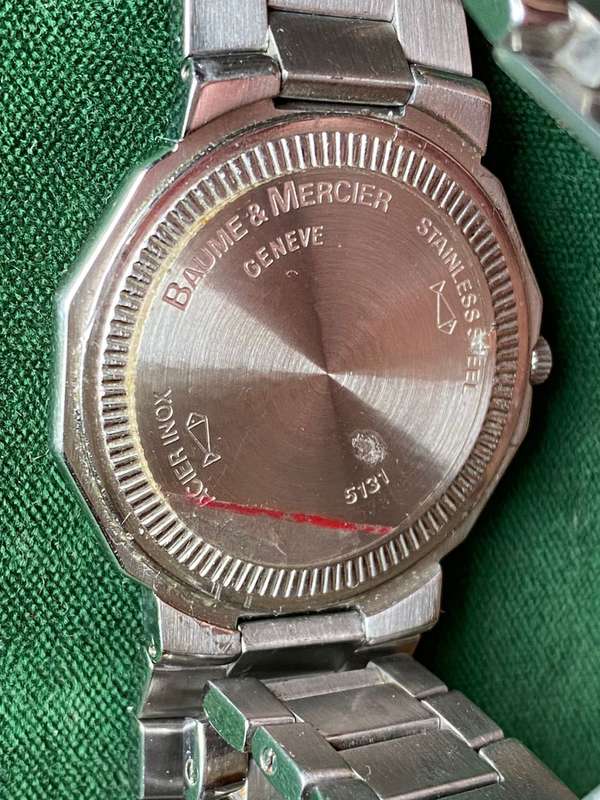 BAUME & MERCIER RIVIERA WRISTWATCH,25MM FACE-STAINLESS STEEL STRAP,QUARTZ-PERFECT RUNNING CONDITION