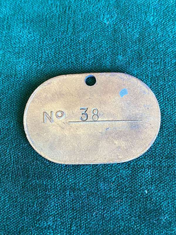 KURUMAN DIVISIONAL COUNCIL 1953 BRASS DOG TAG
