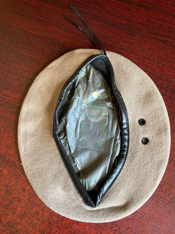 RHODESIAN SAS BERET,GUARANTEED ORIGINAL-NEW WORN -SIZE 6,(5/8)-INSIDE RING MEASURES 50 CM-MINT COND