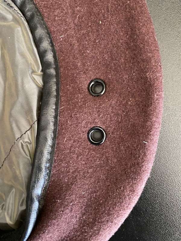 RHODESIA SELOUS SCOUTS BERET (UNWORN CONDITION)SOLD WITH CAP BADGE REUTELER,RHODESIA,MAKERS STAMP-TH