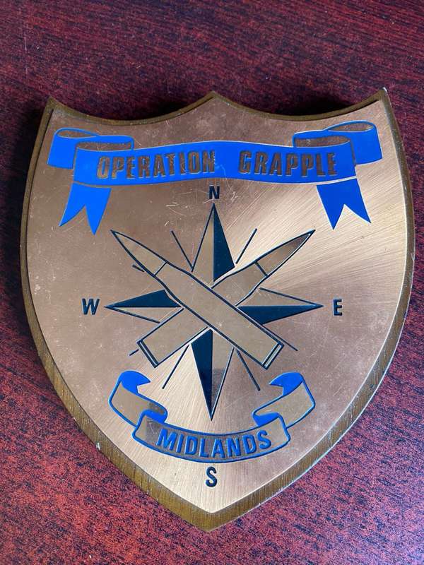 RHODESIAN PLAQUE-OPERATION GRAPPLE-MIDLANDS