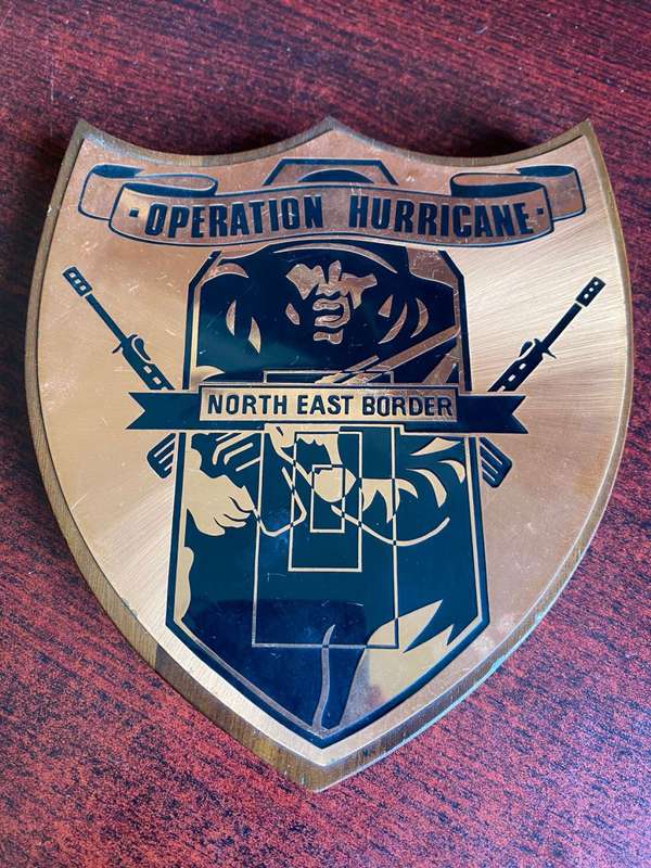 RHODESIAN PLAQUE-OPERATION HURRICANE-NORTH EAST BORDER