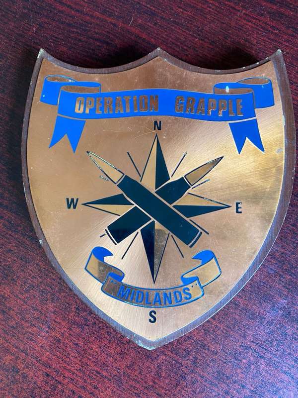 RHODESIAN PLAQUE-OPERATION GRAPPLE-MIDLANDS