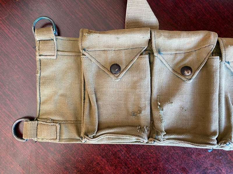 ORIGINAL,BATTLE USED,RHODESIAN CHEST WEBBING-LABELLED AND MADE BY FEREDAY AND SONS-RHODESIA-BELONGED
