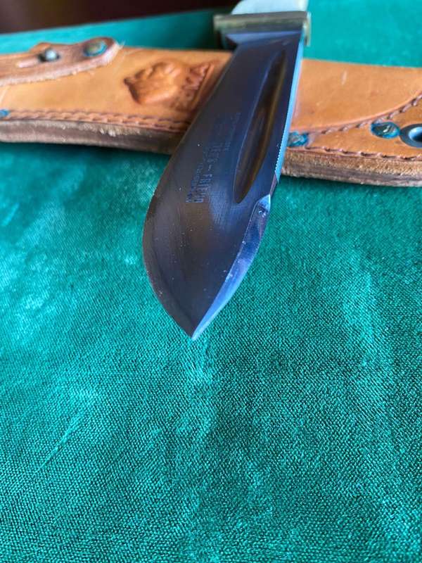 ORIGINAL PUMA HUNTERS FRIEND WITH GENUINE STAG ANTLER HANDLE MODEL 116398 WITH ORIGINAL LEATHER SHEA