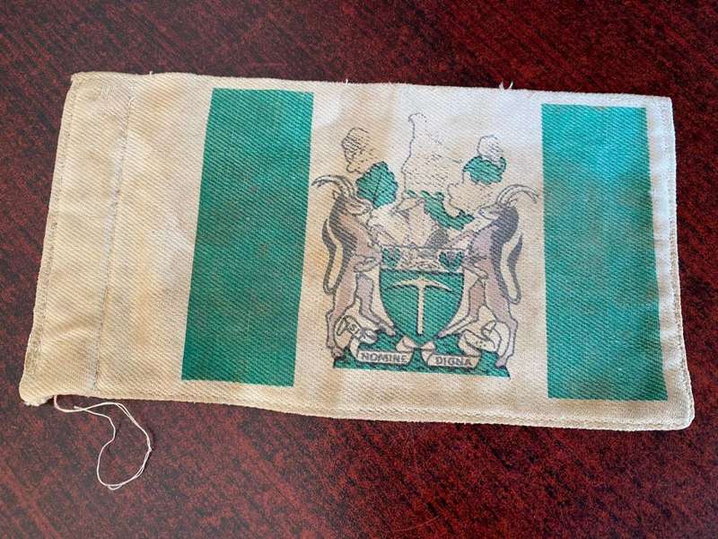 SMALL RHODESIAN FLAG-DOUBLE SIDED-MEASURES 20X11CM