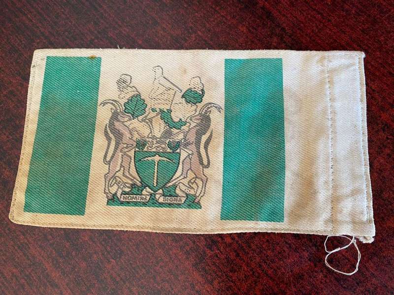SMALL RHODESIAN FLAG-DOUBLE SIDED-MEASURES 20X11CM