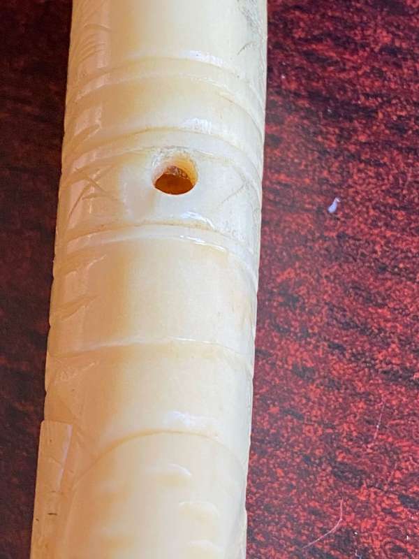 JAPANESE HAND CARVED BONE TANTO MEIJI PERIOD 1868-1912-TOTAL LENGTH 460CM