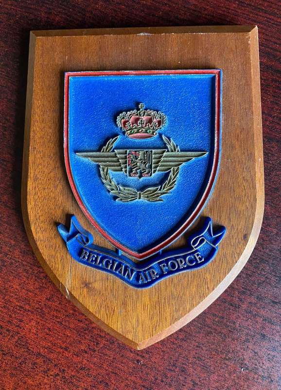 VINTAGE BELGIAN AIR FORCE PLAQUE