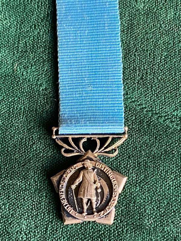 MINIATURE VAN RIEBEECK DECORATION (DVR) 1952-1975-BRABERY-SILVER GILT-GUARANTEED,AUTHENTIC MEDAL