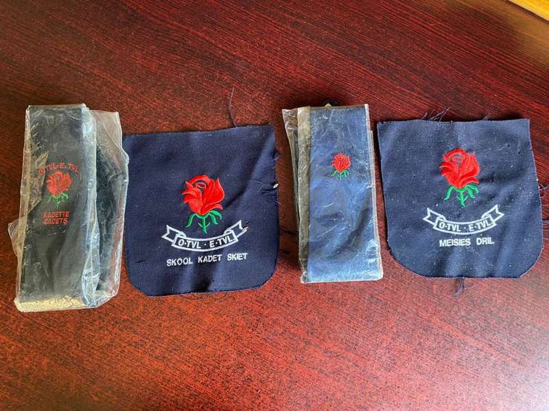 EASTERN TRANSVAAL SCHOOL CADETS BLAZER BADGES AND TIES-SOLD TOGETHER