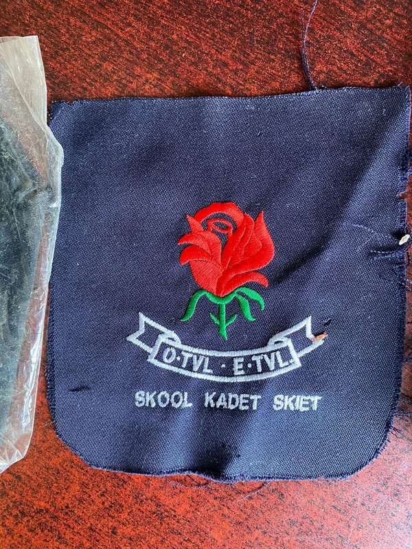 EASTERN TRANSVAAL SCHOOL CADETS BLAZER BADGES AND TIES-SOLD TOGETHER