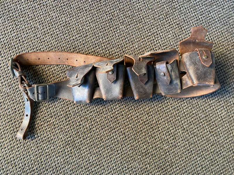 5 POCKET .303 BANDOLIER-NO MARKINGS-LOOK WW1 PERIOD