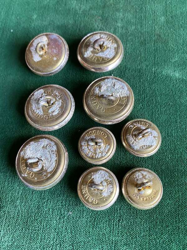 9X BRITISH ROYAL MARINES,BUTTONS