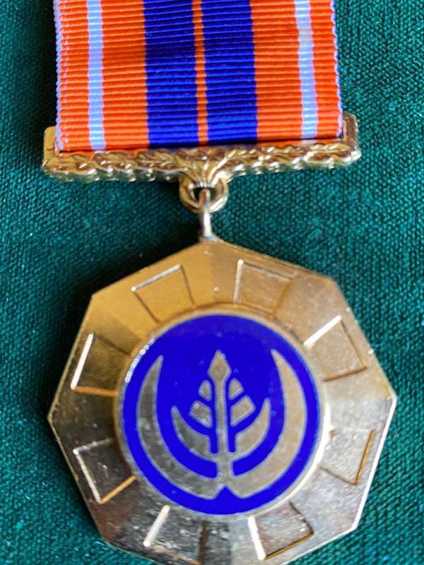 SADF FULL SIZE PRO PATRIA MEDAL- EARLY 1ST TYPE WITH SWIVEL SUSPENDER AND LOW NO.-MADE BY METAL ART,