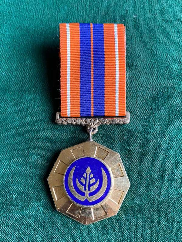 SADF FULL SIZE PRO PATRIA MEDAL-EARLY 1ST TYPE WITH SWIVEL SUSPENDER AND LOW NO.-MADE BY METAL ART-