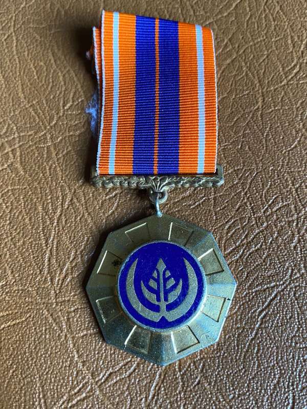 SADF FULL SIZE PRO PATRIA MEDAL-EARLY 1ST TYPE WITH SWIVEL SUSPENDER AND LOW NO.-MADE BY METAL ART-