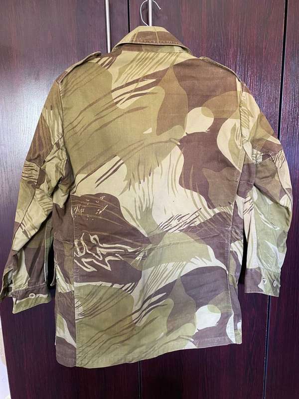 RHODESIAN BRUSHSTROKE DRY SEASON CAMO JACKET-A VERY RARE RHODESIAN EXPERIMENTAL CAMO DONE BETWEEN TH