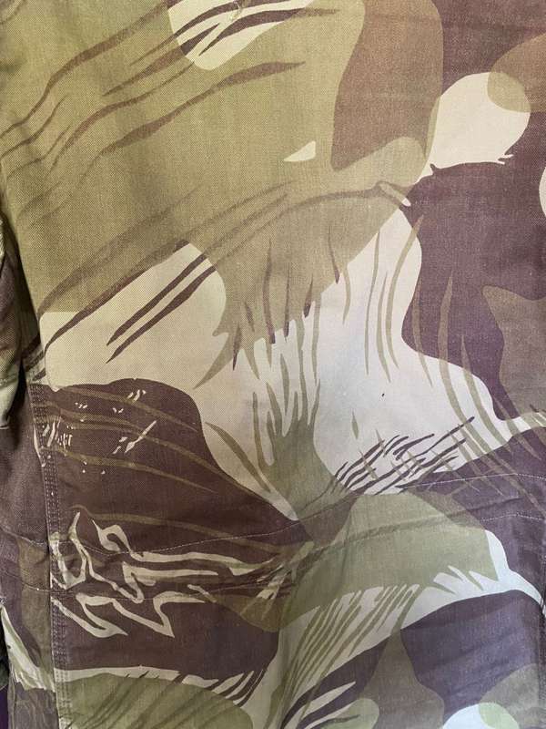 RHODESIAN BRUSHSTROKE DRY SEASON CAMO JACKET-A VERY RARE RHODESIAN EXPERIMENTAL CAMO DONE BETWEEN TH