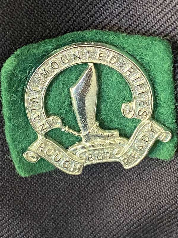 NATAL MOUNTED RIFLES UNIFORM,JACKET A SIZE MEDIUM,MEASURES 55CM ARMPIT TO ARMPIT-GOOD CONDITION,CONS