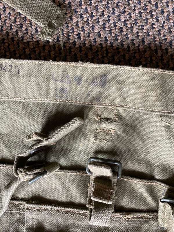 RHODESIAN PATTERN 62 GROUND SHEET COVER,MAKER STAMPED-GOOD AND COMPLETE CONDITION