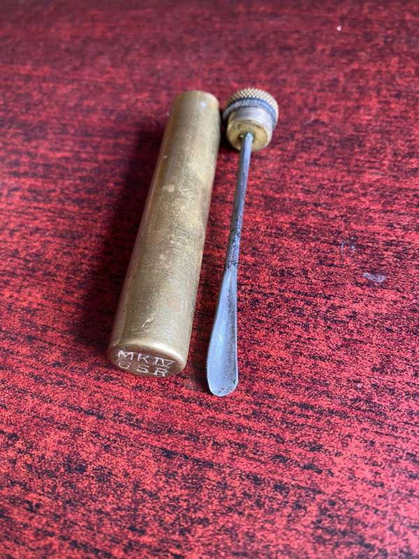 .303 RIFLE-OIL BOTTLE-BRASS-MARKED