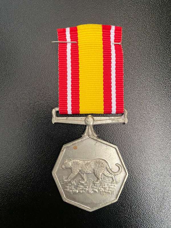 FULL SIZE BOP NKWE MEDAL-FOR OPERATIONAL SERVICE IN DEFENCE OF BOPHUTATHATSWANA OF THE SUPPRESSION O