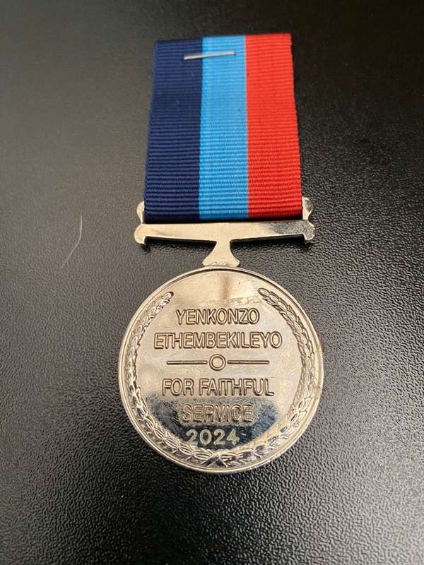 FULL SIZE TRANSKEI FAITHFUL SERVICE MEDAL FOR 10 YEARS OUTSTANDING AND DEVOTED SERVICE