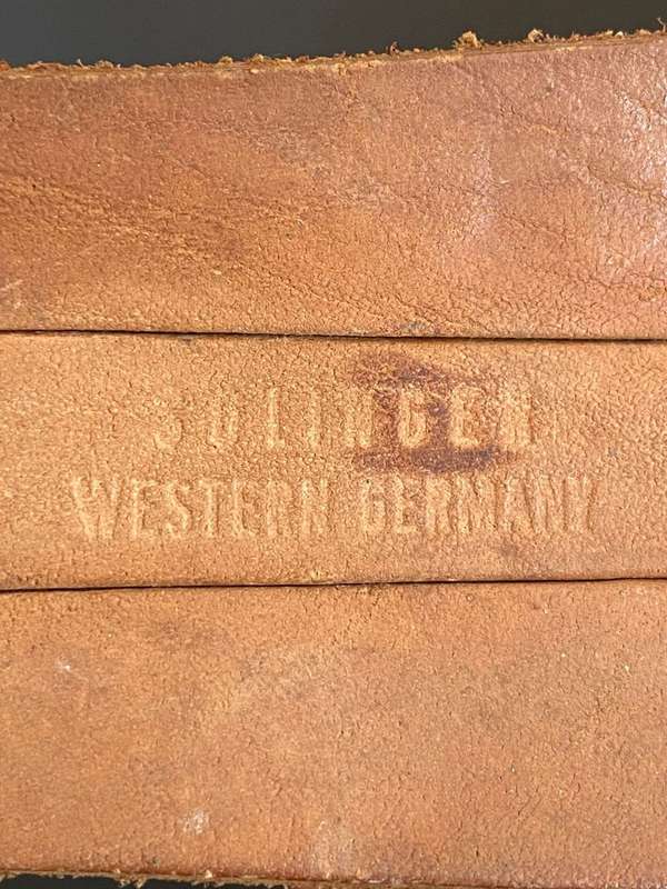 VERY LARGE ORIGINAL BOKER/SOLINGEN GERMANY,BOWIE KNIFE WITH LEATHER SHEATH-OVERALL LENGTH 34,5 CM-GO