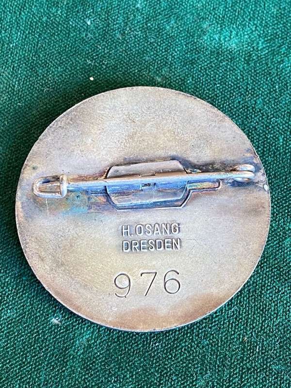 GERMAN 1936 OLYMPIC BADGE,NUMBERED-ENAMEL-MEASURES 45 MM