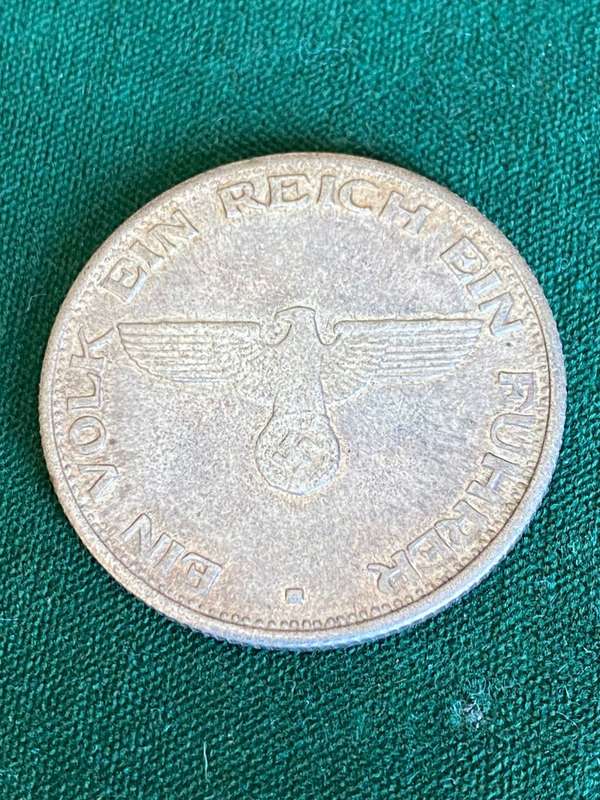 GERMAN WW2 COMMEMORATIVE COIN-DIAMETER 350 MM