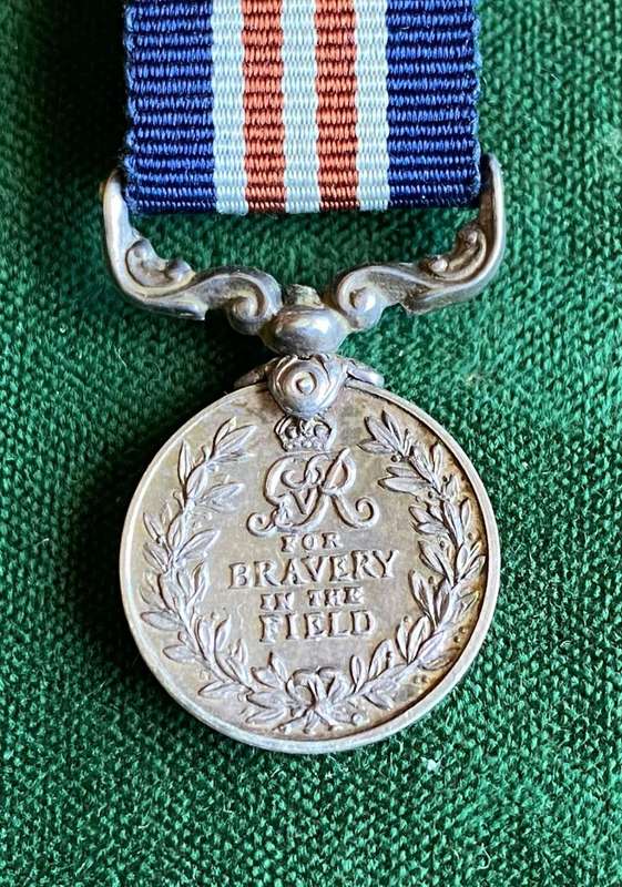 MINIATURE MILITARY MEDAL-AUTHENTIC SILVER MARKED