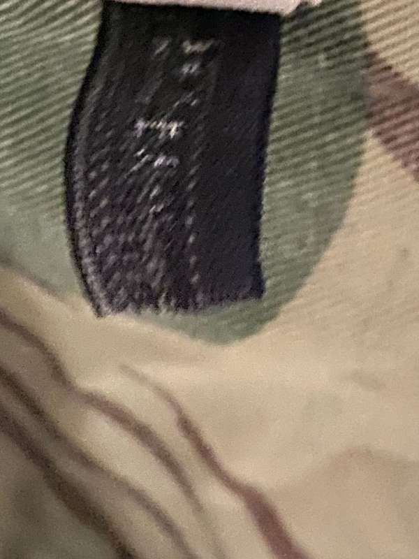 RHODESIAN CAMO,SHORT SLEEVE SHIRT BATTLE USED,BUT STILL GOOD CONDITION-SIZE LARGE-MEASURES 60 CM ARM