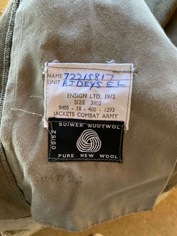SA BUNNY JACKET-PURE WOOL LABEL-DATED 1972-SIZE MEDIUM-MEASURES 53 CM ARMPIT TO ARMPIT -GOOD CONDITI