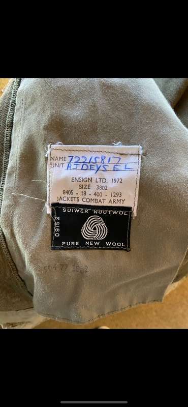 SA BUNNY JACKET-PURE WOOL LABEL-DATED 1972-SIZE MEDIUM-MEASURES 53 CM ARMPIT TO ARMPIT -GOOD CONDITI