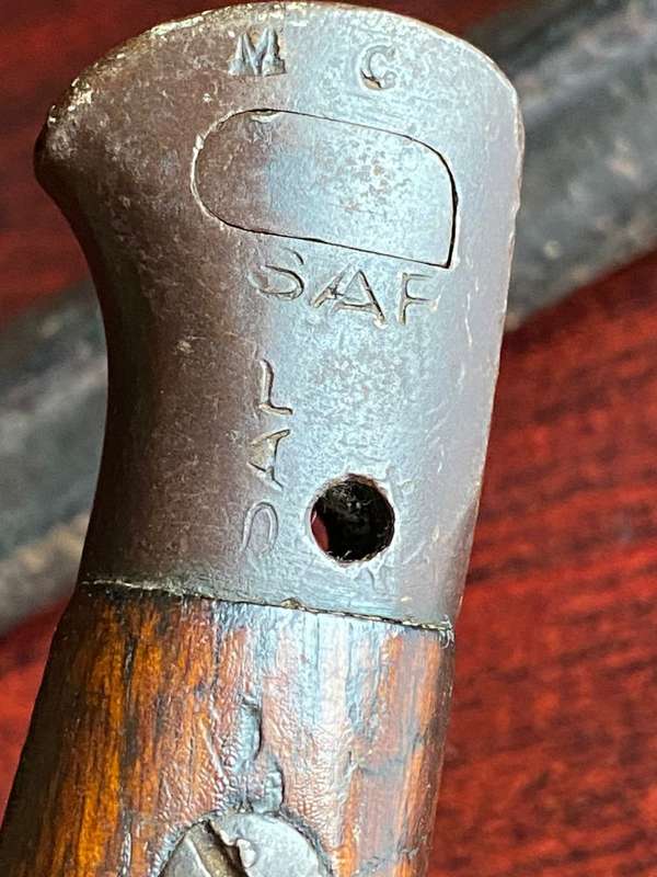 1907,BAYONET FOR .303 RIFLE MADE BY SANDERSON-COMES WITH SCABBARD,BOTH IN GOOD CONDITION-SAP MARKING